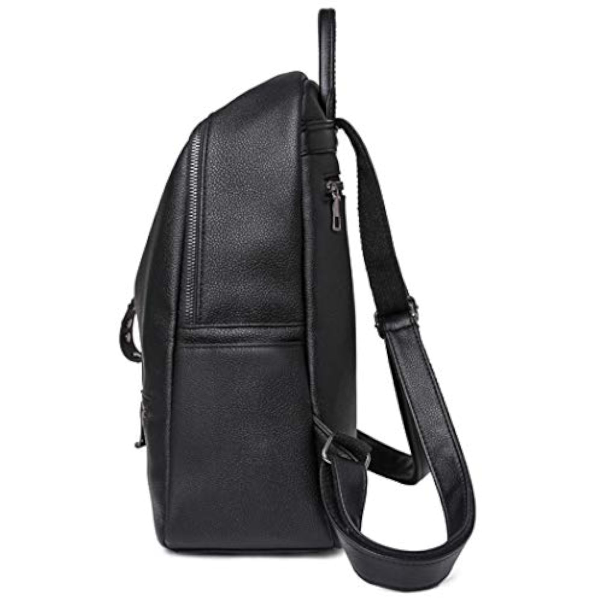 Women's Faux Leather Casual Backpack, Lightweight Laptop Bag