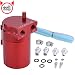 EVIL ENERGY 00590RD Red Universal Aluminum Oil Catch Reservoir Tank Breather Filter Kit 280ml