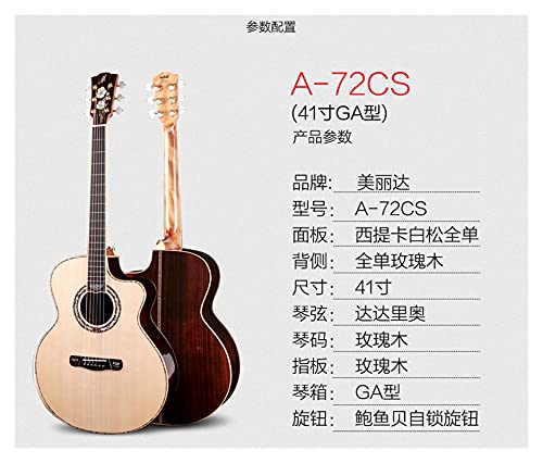 CJWSLYT Guitar SC40CS/A72CS Lot de 2 guitares acoustiques à l’état solide Couleur A-72CS Taille 104 cm - Les Beatles, Paul McCartney, John Lennon, RIngo Starr, George Harrison CJWSLYT Guitar SC40CS/A72CS Lot de 2 guitares acoustiques à l'état solide Couleur A-72CS Taille 104 cm – Image 3