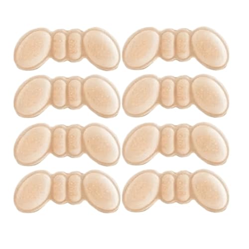 10 Pairs of Comfort Insoles for Loose Shoes - Padding for Ankle Straps, Prevents Friction and Slipping(Beige,Thickness(6mm))