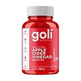 Goli EAUROUGE Apple Cider Vinegar Gummy Vitamins, Vitamins B9 & B12, Gelatin-Free, Gluten-Free, Vegan & Non-GMO - 120 Count