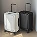 Simcat Carry On Suitcase, 20-Inch Cabin Suitcase with Front Zipper Pocket, PC+ABS Lightweight Airline Approved Luggage with Cup Holder, TSA Lock, Silent Wheels (White,20 in/54cm)