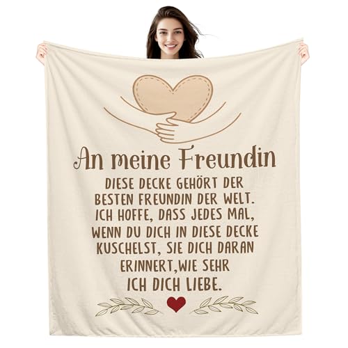 Amorea Herzerwärmendes Geschenk Decken für Frauen Männer Mama Papa Oma Opa Tante Schwester Beste Freundin Geburtstagsgeschenk Muttertagsgeschenk Vatertagsgeschenk
