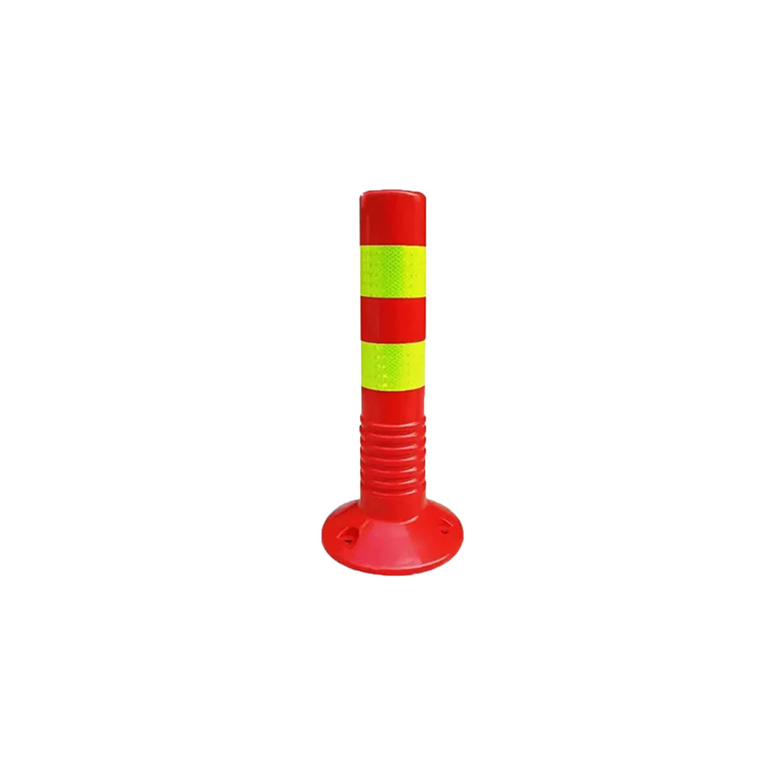 GTHTUHFD High Visibility Flexible Traffic Barrier Bollards - Durable Yellow Parking Posts For Driveways And Residential Areas,Red and Yellow-45cm