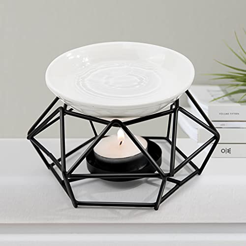 Parfum de Fondant de réchauffeur de brûleur de Fonte de Cire, brûleur à Huile en céramique en métal, diffuseur d'arôme de bougeoir pour Les Cadeaux de...