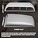 KATUR Universal Car Decorative Air Flow Intake Hood Scoop Vent Turbo Bonnet Cover Gray