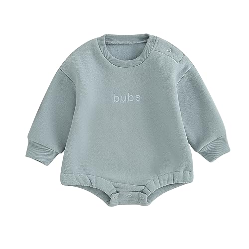 Image of VISGOGO Newborn Infant Baby Boy Girls Oversized Romper Little Dude Sweater Onesie Coming Home Outfit Neutral Clothes