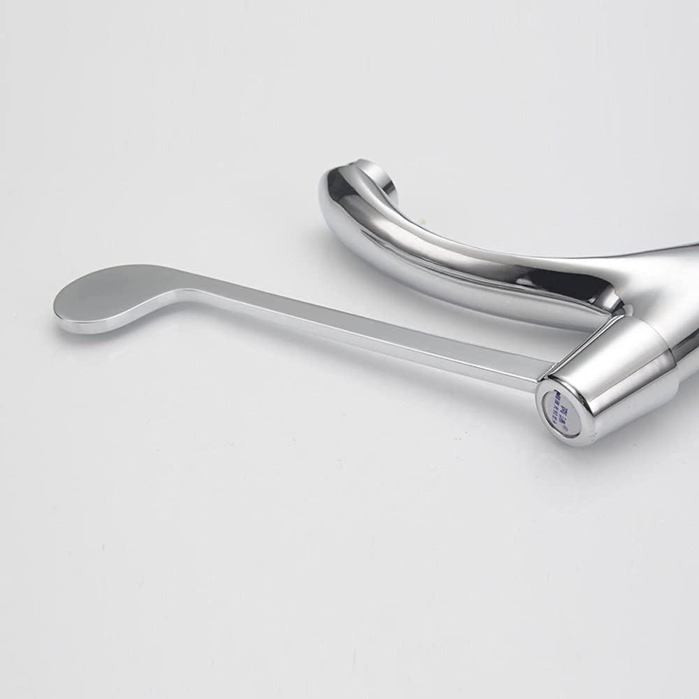 Grifo Mezclador Alargar el Mango Grifo Tipo Codo médico Lavabo Individual de latón frío La Belleza Viene