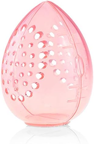 美容化粧スポンジ収納ボックスメイクアップパウダーパフ空の卵形フレーム透明パフ