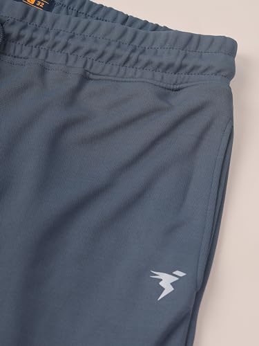 Image of TECHNOSPORT Men Mid Rise Solid Regular Fit Track Pant with Technodry, Antimicrobail for Gym, Workout, Sports and Regular Use