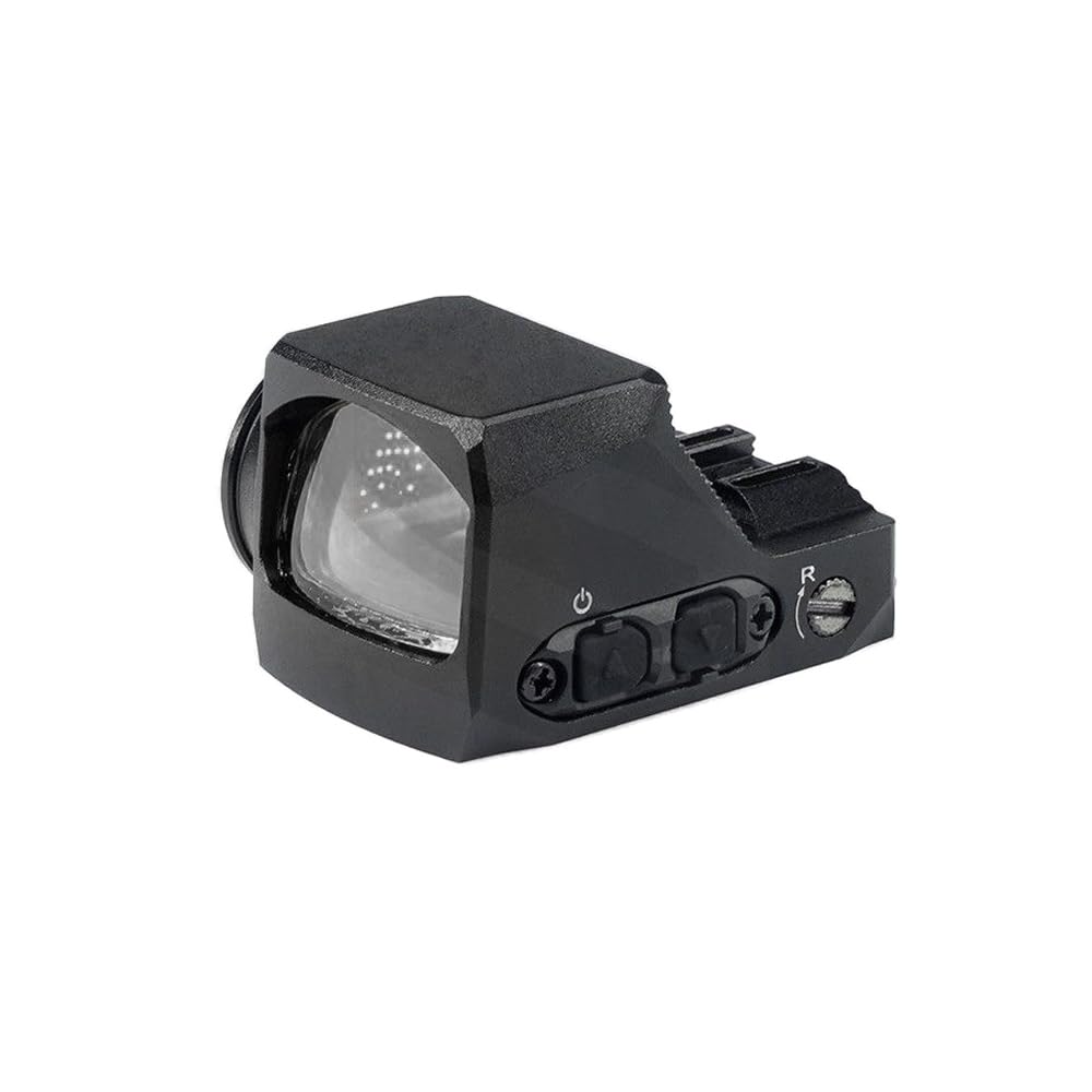 R-X - Mira de punto verde de 1 x 24 mm con mira trasera de fibra óptica y soporte de riel Picatinny para pistola de caza, Shake Awake