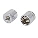 Aexit 3/8-inch Square Hand Operated Tools Drive 24mm Hex 6 Point Shallow Impact Socket Silver Tone 2pcs Model:64as276qo453