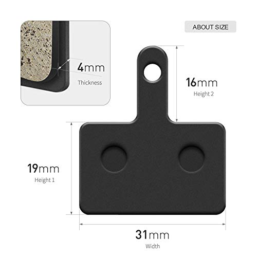 4 Pairs Mtb Disc Bike Brake Pads For Trp Tektro Shimano Deore Br-M575 M525 M515 T615 T675 M505 M495 M486 M485 M475 M465 M447 M446 M445 M416 M415 M395 M375 M315 M355 C601(Semi-Metal) #TOP2