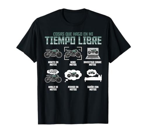 Regalo Motero Biker Me Gustan las Motos Motociclismo Camiseta