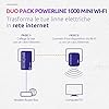 STRONG - Powerline WiFi 1000 Duo Mini - Adattatore Powerline 600 Mbps + WiFi 750 Mbps - Internet ad Alta Velocità - Portata di 300m - Compatibile con Tutti i Modem/Router - Hotspot + Ethernet - Bianco