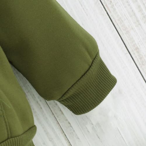 Generic Windbreaker Kids Boys Autumn Winter Shirt Solid Long Sleeve Boys Hoodie Coat Clothes Outwear Winter (Green, 5-6 Years)4