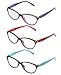 NYFASHION101 Two Tone Tortoise Oval Cat Eye Reading Glasses Set of 3, 1.25