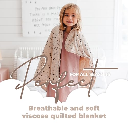 Image of Soft Baby Quilted Blanket - Lightweight and Breathable, Ideal for Newborns and Toddlers. (Beige, 30 inch x 40 inch) | Lightweight, Breathable, Ideal for Newborns and Toddlers