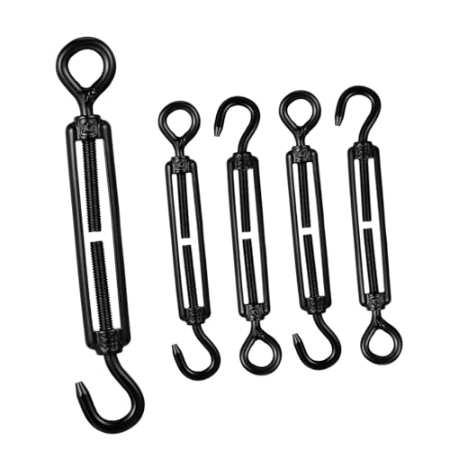 Cabilock 5 piezas Tensor para cables con gancho y ojo en acero inoxidable, diseño ajustable, anti-deslizante para luces y colgar cuadros miniatura 1