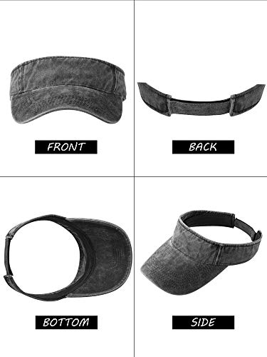 4 Pieces Sun Visor Sun Sports Adjustable Visor Sport Wear Athletic Visor Golf Hat For Men Women Multicoloured #TOP2