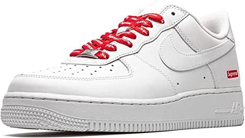 Nike Air Force 1 Low Supreme Mini Box Logo Men's Cu9225 100, White