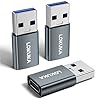 Adaptador USB C hembra a USB macho (paquete de 3), convertidor USB A 3.0 a tipo C de 5 Gbps para laptop, PC, coche a disco flash, auriculares USB C, móvil, almohadilla, compatible con iPhone