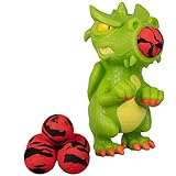 Hog Wild Dragon Popper Toy - Shoot Foam Balls Up to 20 Feet - 6 Balls Included - Age 4+