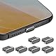 Cobee Typ C Staubstecker Set, 6 Stück Aluminiumlegierung USB C Anti Staub Abdeckkappen Ladeanschlussabdeckung Typ C Metall Staubschutz Stopper für Smartphone Laptop (Grau)