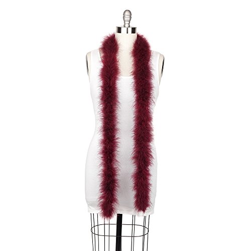 Zucker Marabou Boa Medium Weight Solid Color - Burgundy #TOP2