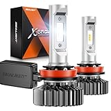H11/H8/H9 LED Headlight Bulbs Conversion Kit SEALIGHT X1 Series 12x CSP Chips - 6000LM 6000K Xenon White Non-polarity