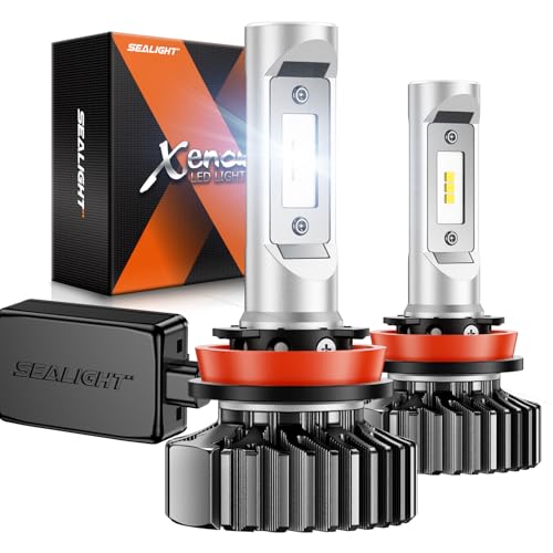 SEALIGHT H11 Light Bulbs, 30000LM 700% Brighter Fog Light with Turbo Fan,5 Mins Quick Installation, IP67 Waterproof Bulbs Pack of 2