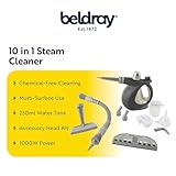 Beldray BEL0701TT Titanium 10 in 1 Steam Cleaner – Chemical-Free Multi Surface Cleaner, 250ml Water Tank, Accessory Head Kit Included With Measuring Jug & Funnel, Window Cleaner, 4m Power Cord, 1000W - Image 2