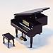 ANGEL MELODY Wooden Grand Piano Music Box Mechanism with Bench and Metal Pedal, Ring Storage Box Wind up You are My Sunshine Musical Boxes Birthday Gifts for Her, Kids, Daughter, Boys, Girls, (Black)