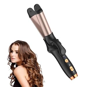 KBIBCK Kabelloser Lockenstab, 21,5 mm Reise Mini Hair Curler, USB Wiederaufladbar Lockenstab mit 3 Einstellbare Temperatur, Tragbarer Lockenstabs mit Aufbewahrungstasche für Alle Haartypen (Schwarz)
