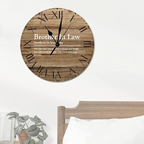 PVC-Wall-Clock-Brother-in-Law-Definition-Numeral-Clocks-Primitive-Sayings-Roman-Numerals-Clock-Typography-Wall-Art-12in-Battery-Operated-Country-Frameless-Clocks-for-Home-Living-Room-Dining PVC Wall Clock Brother in Law Definition Numeral Clocks Primitive Sayings Roman Numerals Clock Typography Wall Art 12in Battery Operated Country Frameless Clocks for Home Living Room Dining