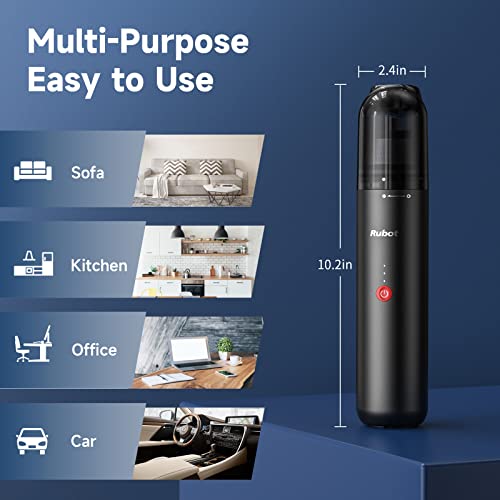 Rubot Car Vacuum,Mini Vacuum Cleaner, 16000Pa Powerful Suction,Usb Charging, Keyboard Cleaner, Cordless Handheld Vacuum For Car Home And Office,Hand Held Vacuum,Handheld Vacuum Black（P12） #TOP4