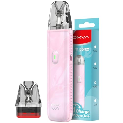 Oxva XLIM GO Lite Vape Pod Kit [8 Colors] 30W Max Output |1000mAh Battery|Anti-Leak Top Fill Cartridges|USB-C Lightweight Vape Device Compatible with Xlim Pods - No Nicotine (Light Pink)