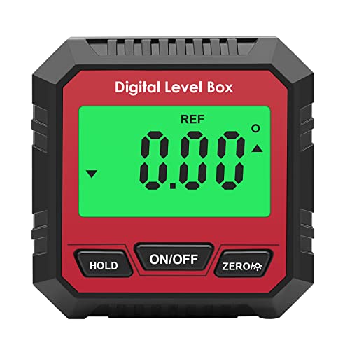 ohohulo Digital Gauge Finder Box Magnetic Base&Backlit LCD Bevel Gauge Inclinometer for Carpentry