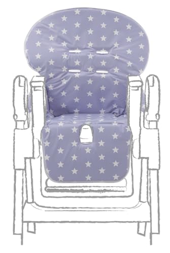 italbaby - Funda para trona de PVC, tamaño universal, fabricada en Italia, diseño de estrellas, color azul