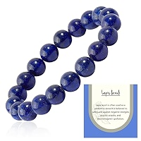 Natural Aquamarine Bracelet for Women Men, 10mm Healing Stone