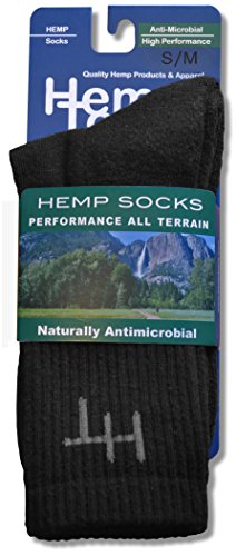 Hemp Socks in Your Choice of Size and Color. Made from All Natural Hemp and Organic Cotton. One Pair