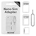 Produktbild AMOS 4 in 1 Nano SIM Karten Adapter Konverter auf Mikro & Standard SIM Karten Für iPhone 6 5 4 4S 3G 3GS iPad 1 2 3 Tablet Smartphone Handy + Gratis iPhone SIM Fach Slot Öffnen Auswerfen Nadel Werkzeugset