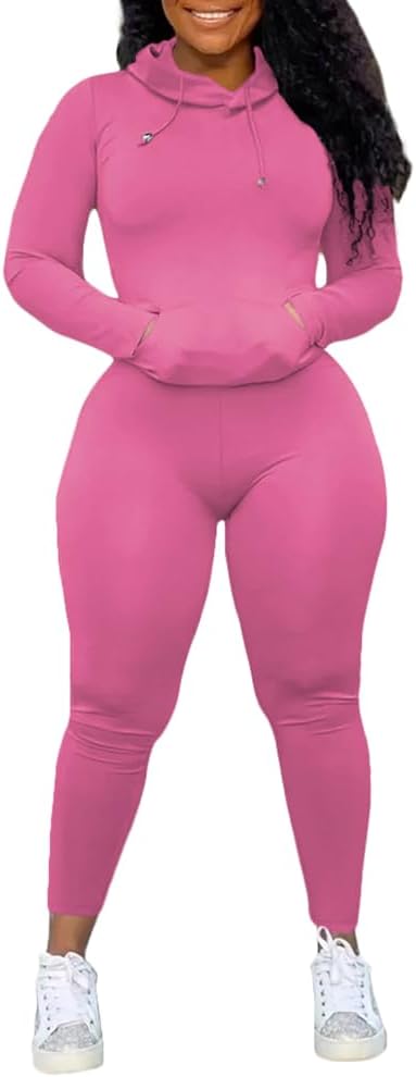 Mrskoala Two Piece Outfits For Women Workout Sets Long Sleeve Sweatsuit Tracksuits