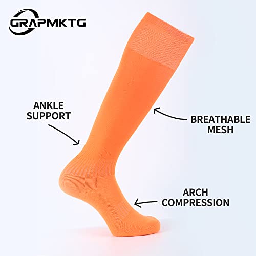 Image of GRAPMKTG 3 Pack Softball Soccer Socks Baseball Football Socks for Youth Men and Women