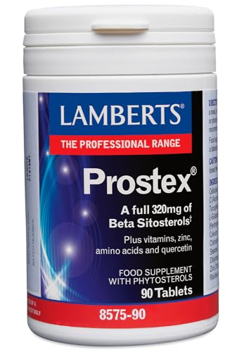 Lamberts Prostex® con Beta-Sitosteroles | 320 mg de Beta-Sitosteroles | Con Zinc, Quercetina, Aminoácidos y Vitaminas D3, C y E | 90 Tabletas | Calidad Farmacéutica GMP