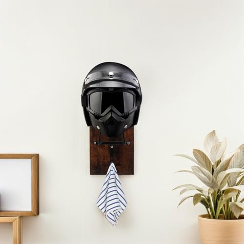 Soporte de cascos para moto en garaje diseño funcional de pared mixta 7