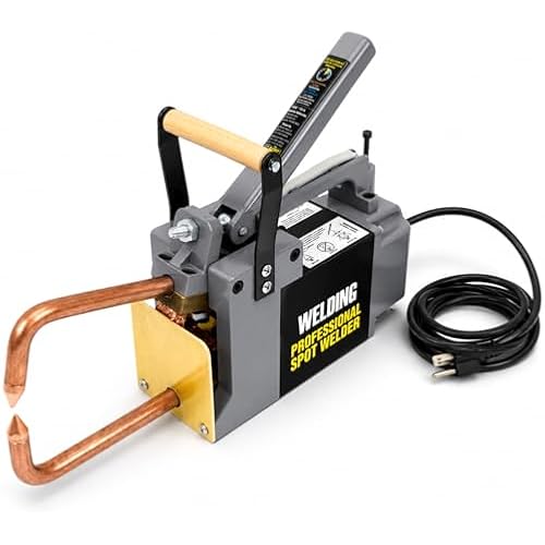 Stark USA Portable Spot Welder 1/8" Electric Single Phase Handheld Welding Tip Gun Handle Weld Spot 110V 6" Throat Depth Metal Sheet Spot Welding Machine