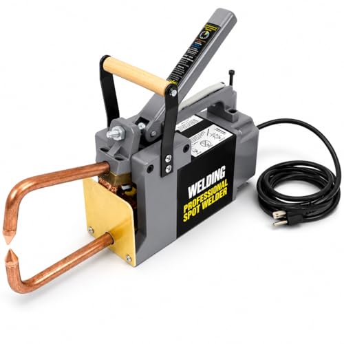 Image of Stark USA Portable Spot Welder 1/8" Electric Single Phase Handheld Welding Tip Gun Handle Weld Spot 110V 6" Throat Depth Metal Sheet Spot Welding Machine