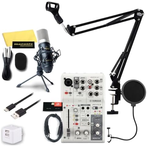 Amazon.co.jp: YAMAHA / AG03MK2 WHITE PCユーザー向け 配信/DTMセット 