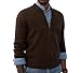 PJ PAUL JONES Mens Cardigan Sweater Full Zip Stand Collar Knit Sweaters Fall Winter Fashion Cardigans Brown XXL